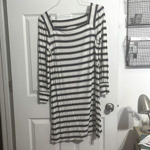 Square neck cotton loft dress - L